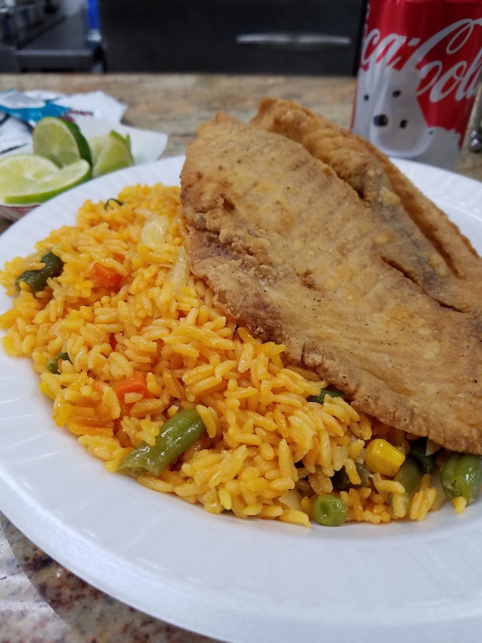 Fried Cod with Rice